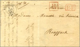 Càd T 15 ROUFFACH (66) Sur Lettre Recommandée Locale. Au Recto, P.P. Rouge Et R Rouge. 1848. Très Rare Association Sur L - Other & Unclassified