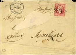 GC 2851 / N° 24 Càd T 22 PIERREFITTE-S-LOIRE (3) Sur Lettre (adresse Découpée) Trois Ports Pour Moulins. 1867. - TB. - Other & Unclassified