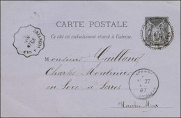 Càd T 25 ST CREPIN / HAUTES ALPES Sur Entier 10c. 1887. - TB. - Other & Unclassified