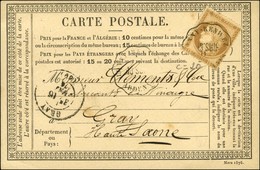 Conv. Stat. LONNY-RENWEZ / HRS.CH (frappe Inversée) (7) / N° 55 Sur Carte Pour Gray. 1876. - TB / SUP. - Other & Unclassified