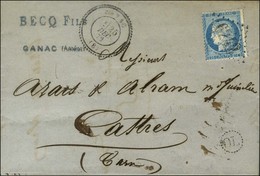 GC 6242 / N° 60 Càd T 24 GANAC (8). Au Recto, OL. 1872. - TB / SUP. - R. - Other & Unclassified