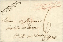 Bau PRINCIPAL / ARM. DU NORD + Griffe Rouge ' Le Général Chef De / L'Etat Major Général ' à Anvers. Au Verso, Cachet Rou - Marques D'armée (avant 1900)