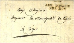 ARM. D'ITALIE / 9me Don Sur Lettre Avec Texte Daté De Plaisance Le 17 Germinal. An 6. - SUP. - Marques D'armée (avant 1900)