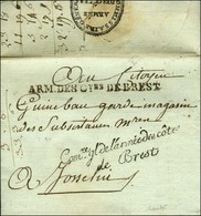 ARM. DES Ctes DE BREST Sur Lettre Avec Texte Daté Au Quartier Général De L'Armée Le7 Fructidor An 3, Signée Daru, Adress - Marques D'armée (avant 1900)