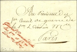 Franchise Rouge ' Général Commandant / Les 1ere Et 15eme / Divon Maire ' Sur LS Du Général Mortier Avec Bel En-tête Impr - Army Postmarks (before 1900)