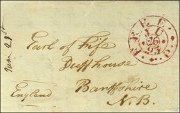 Lettre Avec Texte D'un Militaire Anglais Daté Au Camp Devant Valenciennes Le 21 Juin 1793 En Angleterre. Au Recto, Cache - Army Postmarks (before 1900)