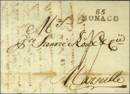 85 / MONACO Sur Lettre Avec Texte Daté De Port Maurice An 12 Acheminée Jusqu'à Monaco Pour Marseille. - SUP. - 1792-1815: Départements Conquis