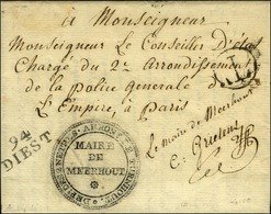 94 / DIES + Beau Cachet Orné De La Mairie De Meerhout Sur Lettre Avec Texte Daté De Meerhout Le 12 Frimaire An 13, Adres - 1792-1815: Conquered Departments