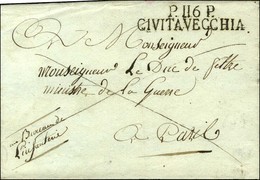P.116.P. / CIVITA VECCHIA Sur Lettre Sans Texte Pour Paris. - SUP. - R. - 1792-1815: Départements Conquis