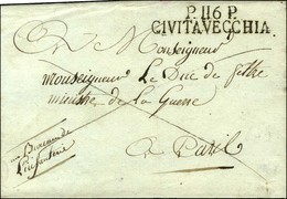 P.116.P. / CIVITA VECCHIA Sur Lettre Sans Texte Pour Paris. - SUP. - R. - 1792-1815: Conquered Departments