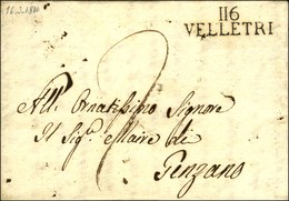 116 / VELLETRI Sur Lettre Avec Texte Daté Le 16 Mars 1810. - SUP. - 1792-1815: Veroverde Departementen