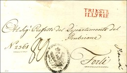 TRIESTE / ILLYRIE Rouge Sur Lettre Sans Texte Pour Forli. 1811. - SUP. - 1792-1815: Départements Conquis