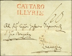 CATTARO / ILLYRIE Rouge Sur Lettre Avec Texte Daté. 1810. - SUP. - R. - 1792-1815: Départements Conquis