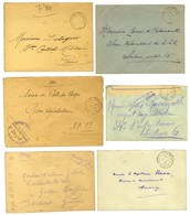 Lots De 6 Lettres Avec Cachets Bureaux Frontières (A, B, C, F, E Et M). - TB. - Oorlog 1914-18