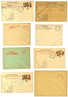 Lot De 12 Lettres Et Cartes Avec Cachets Bureaux Frontières. - TB. - Oorlog 1914-18