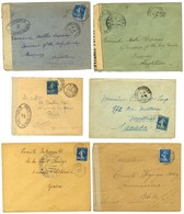 Lot De 6 Lettres Pour L'étranger Cachets TRESORS ET POSTES. - TB. - Oorlog 1914-18