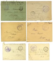 Lot De 6 Lettres Et 3 CP Avec Cachets Ou Mentions CONVOIS AUTOMOBILES. - TB. - Guerre De 1914-18