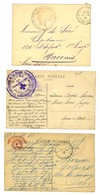 Lot De 1 Lettre Et 2 CP Cachets TRAINS DES BLESSES. - TB. - Guerre De 1914-18