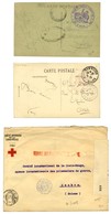 Lot De 1 Lettres Et 3 CP Cachets CROIX ROUGE JAPONAISE, HOPITAL D'EVACUATION Et STE JAPONAISE DE LA CROIX ROUGE. - TB. - WW I