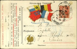 CP 4 Drapeaux 10c Croix Rouge Pour Genève. 1915. - TB. - Guerre De 1914-18