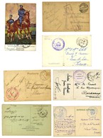 Lot De 4 Lettres Et 17 CP Cachets AIDE MILITAIRE A LA POLOGNE. - TB. - Oorlog 1914-18
