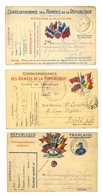 Lot De 3 CP Obl De Franchise Militaire Dont 1 Modèle Réponse Du Militaire. - TB. - Guerre De 1914-18