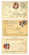 Lot De 3 CP Obl De Franchise Militaire Modèle Carte Postale à L'usage Du Militaire. - TB. - Oorlog 1914-18