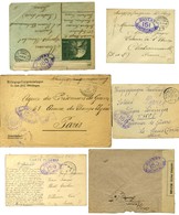 Lot De 6 Lettres Et CP De Provenance Diverses Avec Marques De Contrôle Postal Sur Lettres De Prisonniers De Guerre (Pont - Oorlog 1914-18