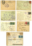 Lot De 7 Lettres Et CP En Provenance Diverses Avec Marques SAISI PAR / L'AUTORITE MILITAIRE. - TB. - Guerre De 1914-18