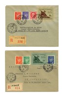 Lot De 2 Lettres Avec Timbres à 50c Et 2Frs De La Chambre De Commerce De St Nazaire. 1945. - TB. - Other & Unclassified