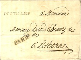 Lettre Avec Texte Daté De Neufchâtel Le 6 Mai 1783 Pour Lisbonne. Au Recto, PONTARLIER Et Marque De Passage PARIS. - TB  - Autres & Non Classés