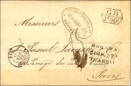 Lettre De Goyaquil Pour La France Avec Marque D'échange GB / 1F90c. 1872. - TB. - Other & Unclassified