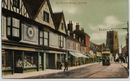 8988 - Royaume Uni -  IPSWICH ( Soffolk) - Store ROBERT SEAGER   &   TRAMWAY  -  St Peter's Street - Vers 1908 - Ipswich