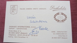 CARTE DE VISITE CHOCOLATS DASKALIDES - Chocolat