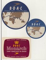 ETIQUETTES A BAGAGES  : GRANDE - BRETAGNE . B.O.A.C . - Baggage Labels & Tags