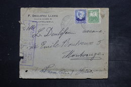 ESPAGNE - Enveloppe Commerciale De Palafrugell Pour La France En 1937 Avec Cachet De Censure - L 26490 - Republicans Censor Marks