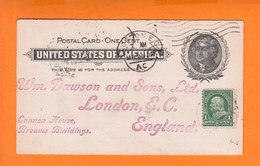 U.S.A. Entier De CHICAGO Avec " Timbre "  Année 1902  Pour LONDON  England - 1901-20