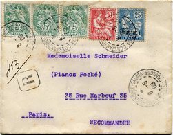 LEVANT LETTRE RECOMMANDEE DEPART CONSTANTINOPLE GALATA 8-5-09 POSTE FRANCse POUR LA FRANCE - Covers & Documents