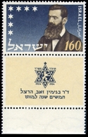 1954	Israel	100	''Dr. Benjamin Ze'ev Herzl'' ''50th Anniversary Of His Death'' - Nuovi (con Tab)