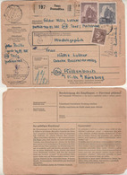 GERMANY BOHMEN Und MAHREN 12II45: Receipt Of Shipping By Train With 3 Stamps (complet Set Michel #140/1 And #95 Hitler) - Storia Postale