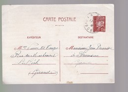 Entier Postal 1,20 F  Type Petain  515-CP1   Gironde Pour Gironde 1942 - Standard Covers & Stamped On Demand (before 1995)