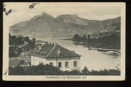 Drachenfels Von Rolandseck Aus 1922 Wilhelm Kohler Befleckte Karte - Drachenfels
