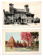 ITALIE . ROME . ROMA . " VILLA MÉDICIS ET SAINT-PIERRE " & " PIRAMIDE DI CAJO CESTIO " . 2 CPSM - Réf. N°21459 - - Colecciones & Lotes