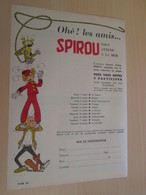 SPI19 SPIROU ANNEES 50/60 1 PAGE : FRANQUIN MARSUPILAMI PUBLICITE ANNONCE TOURNEE DES PLAGES - Spirou Et Fantasio