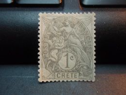 Timbre 1 C CRETE, Neuf, Sans Charnière, Beau Timbre - Unused Stamps