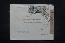 ESPAGNE - Enveloppe En Recommandé De Barcelone Pour Alger En 1943 Avec Censure - L 26591 - Nationalistische Censuur