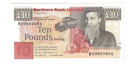 Northern Bank Limited 10 Pounds 24 08 1989 Q.fds About Unc Lotto 2435 - Ierland