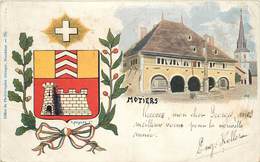 MOTIERS - Vue Générale, Blason De La Ville. - Môtiers 