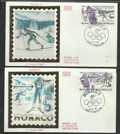 Monaco JO 1988 Calgary 2  FDC Biathlon - Winter 1988: Calgary