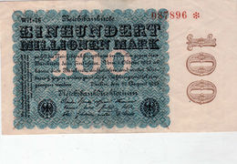 Billet De 100 Millions De Mark - En Neuf - Le 22 Août 1923 - Uni Face - - 100 Mio. Mark